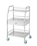 VEVOR 3-Tier Stainless Steel Rolling Utility Cart