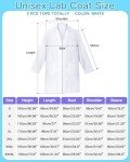 Cutecrop 3-Piece Unisex Professional Lab Coat Set