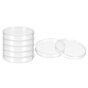 PATIKIL 100mm Plastic Petri Dishes - 6 Pack