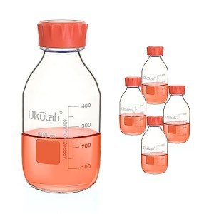 Okulab 500ml Round Borosilicate Glass Storage Bottles