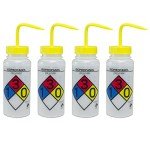 4-Pack Isopropanol Wide-Mouth Wash Bottles, 500ml