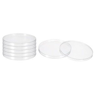 PATIKIL 155mm Clear Plastic Petri Dishes, 6 Pack