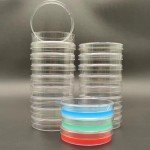 Set of 30 Clear Plastic Petri Dishes