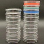 Set of 30 Clear Plastic Petri Dishes