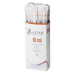 10mL Disposable Sterile Serological Pipettes (50 Pack)