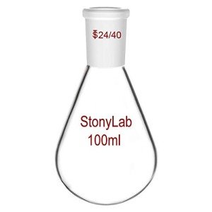 StonyLab 100mL Borosilicate Recovery Flask 24/40