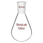 StonyLab 100mL Borosilicate Recovery Flask 24/40