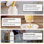 Precision Squeeze Bottle for Sauces and Condiments