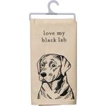 Love My Black Lab Dish Towel by Primitives