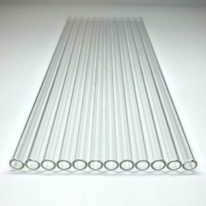 12-Piece Reusable Borosilicate Glass Tubes 12