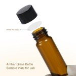 1 Dram Amber Glass Vials - Pack of 20