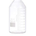 1000ml Graduated Round Glass Lab Bottles - 2 Pack