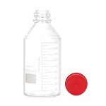 1000ml Graduated Round Glass Lab Bottles - 2 Pack