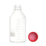 1000ml Graduated Round Glass Lab Bottles - 2 Pack