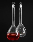 QWORK 1000ml Borosilicate Volumetric Flask Set