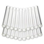 20 Clear Glass Tubes - 4 Inches Long