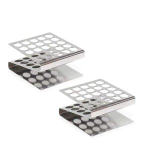 ULAB Stainless Steel Z-Shaped Test Tube Racks - 2 Pack