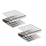 ULAB Stainless Steel Z-Shaped Test Tube Racks - 2 Pack