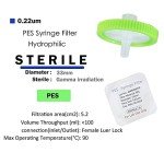 20 Pack Sterile PES Syringe Filters for HPLC