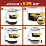 Heavy Duty Leveling Casters Set with Ratchet Handle