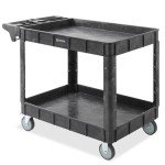 Heavy Duty 2-Tier Rolling Utility Service Cart