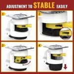 Heavy Duty Leveling Casters Set with Ratchet Handle