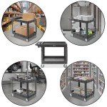 Heavy Duty 2-Tier Rolling Utility Service Cart