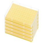 96-Well PCR Tube Rack with Waterproof Holder - Yellow