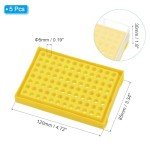 96-Well PCR Tube Rack with Waterproof Holder - Yellow