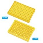 96-Well PCR Tube Rack with Waterproof Holder - Yellow