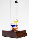 Galileo Thermometer with Wooden Base - 13" Tall