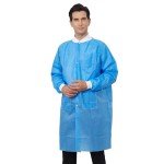 Greenour Disposable Lab Coats Blue Pack of 10