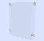 2 Pack Clear Acrylic Window Sign Holders