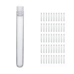 ULAB Plastic Test Tubes with Flange Stoppers - 50pcs