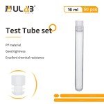 ULAB Plastic Test Tubes with Flange Stoppers - 50pcs