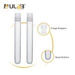 ULAB Plastic Test Tubes with Flange Stoppers - 50pcs