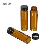 PATIKIL 40mL Brown Glass Reagent Bottles - 10 Pack