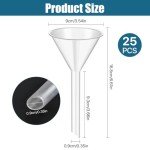 25Pcs 3.5 Inch Wide Mouth Plastic Funnels