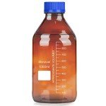 Amber Glass Media Storage Bottle with GL45 Cap, 1000 ml
