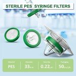 50 Pack Sterile PES Syringe Filters 33mm