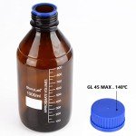 Amber Glass Media Storage Bottle with GL45 Cap, 1000 ml