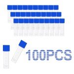 2ml Leak-Proof Plastic Sample Vials - 100 Pack