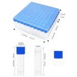 2ml Leak-Proof Plastic Sample Vials - 100 Pack