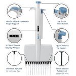 Adjustable 12-Channel Lab Micropipette, 5-50μl
