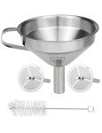 Stainless Steel Resin Filter Funnel with Strainer