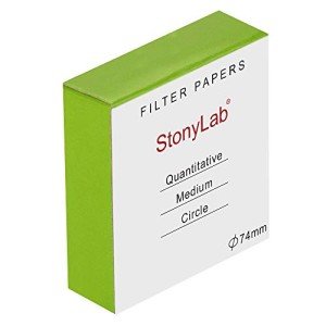 StonyLab 74mm Quantitative Filter Paper Circles, 100 Pack