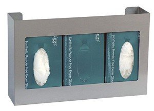 Stainless Triple Horizontal Mount Glove Box Dispensers