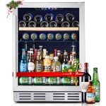 Kalamera 24” Mini Fridge for Wine and Beverages
