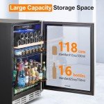 Kalamera 24” Mini Fridge for Wine and Beverages