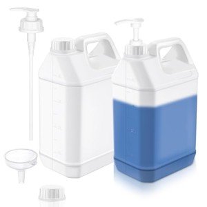 2-Pack 1 Gallon Plastic Storage Jugs with Caps